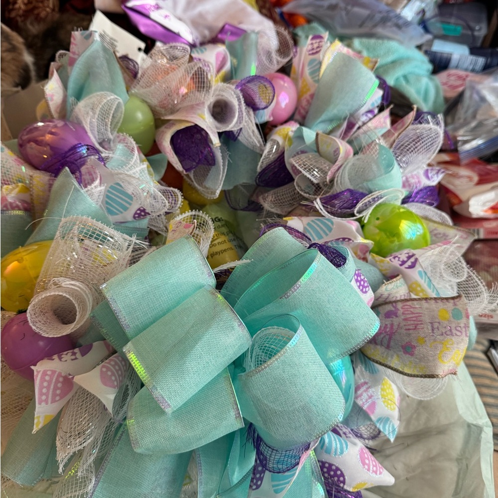 Colorful Easter Ribbon Wreath